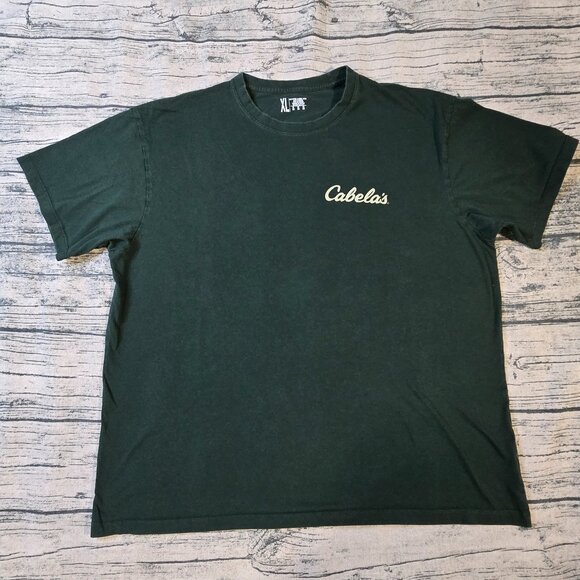 Cabelas Wildlife Decoy Short Sleeve Green T-Shirt for Men Size XL - Picture 1 of 6